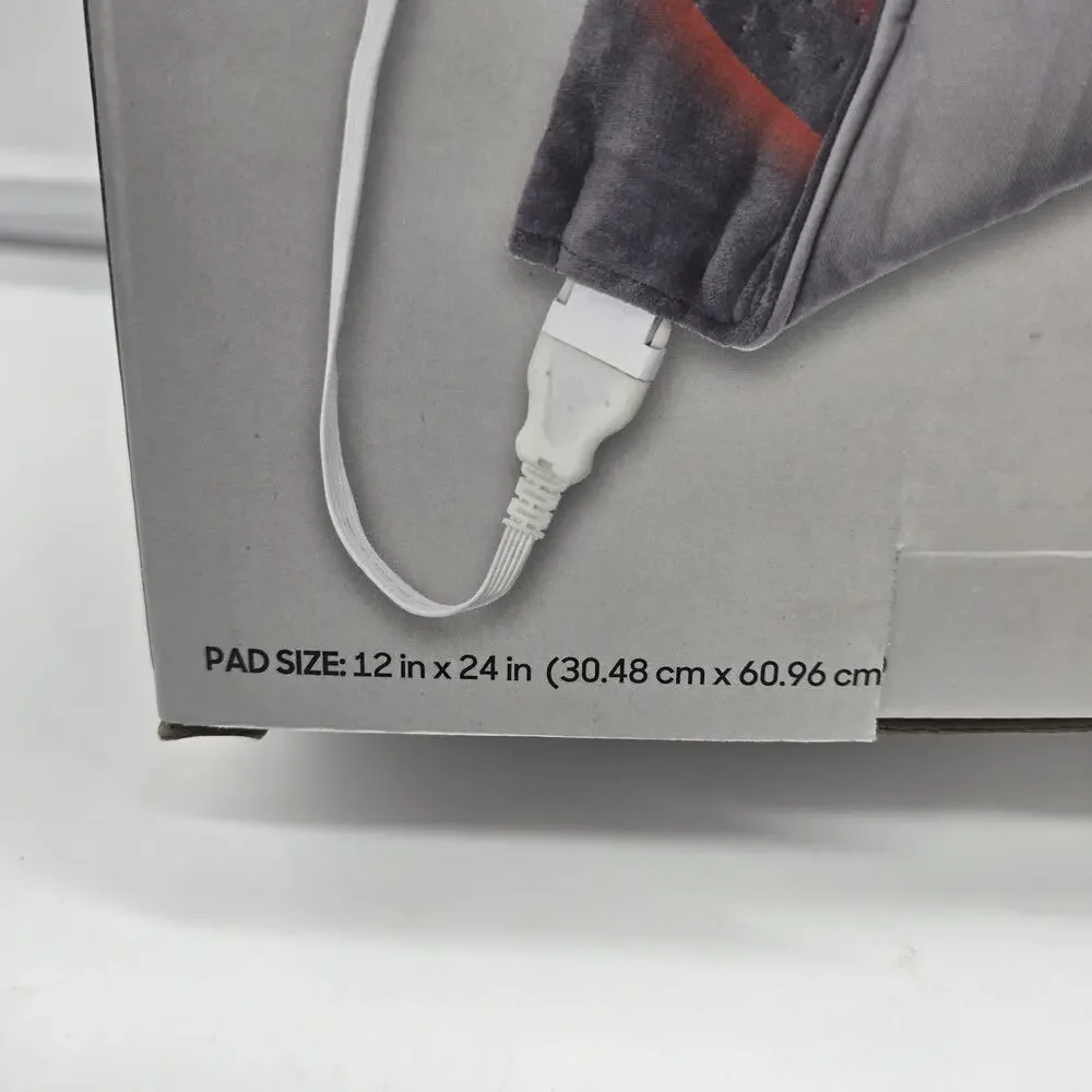 NEW! Sharper Image Calming Heat Massaging Weighted Electric Heating Pad 12x24